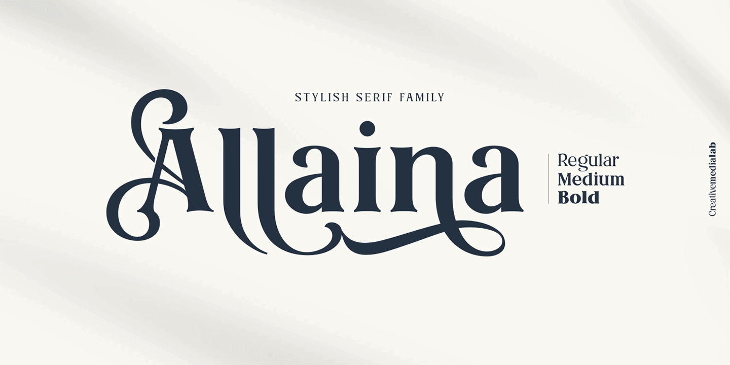 Пример шрифта Allaina